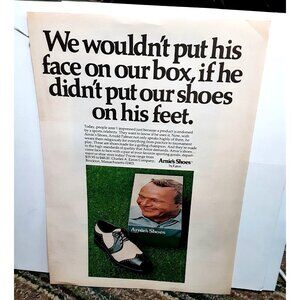1973 Eaton Arnie's Shoes Arnold Palmer Golf Original vintage print ad